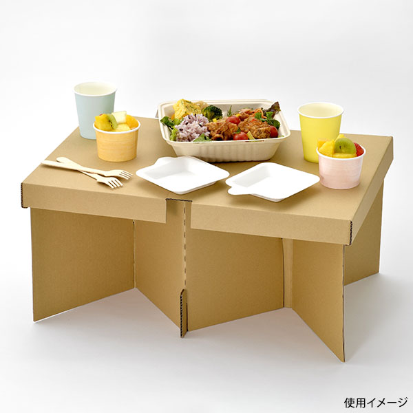 【防災】避難セット 折りたたみダンボールテーブル アートナップ