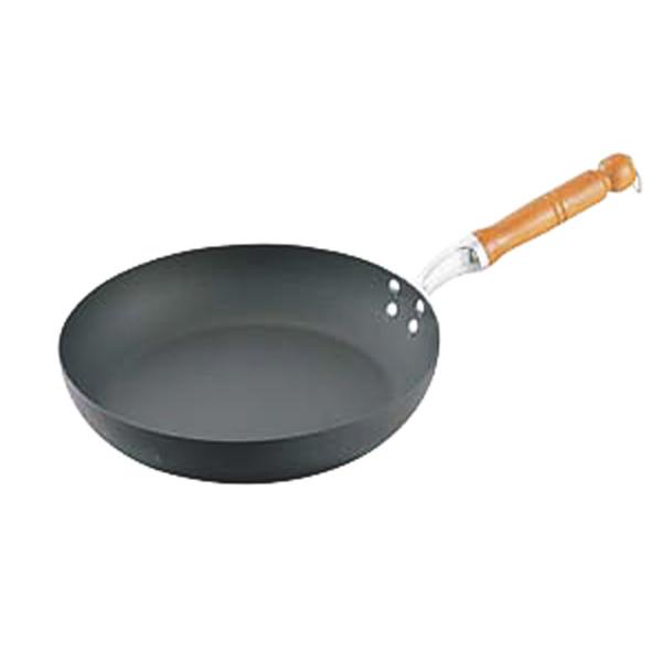 鉄木柄フライパン 30cm 本間製作所