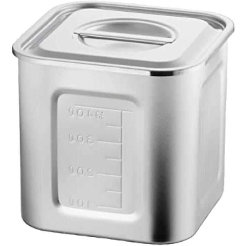 AG 18-8目盛付角キッチンポット 9cm(0.7L) 赤川器物製作所