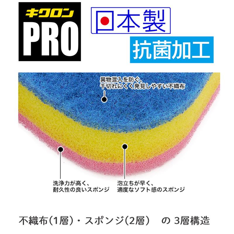 スポンジプロ 外食産業用 スポンジ 5P ピンク キクロン