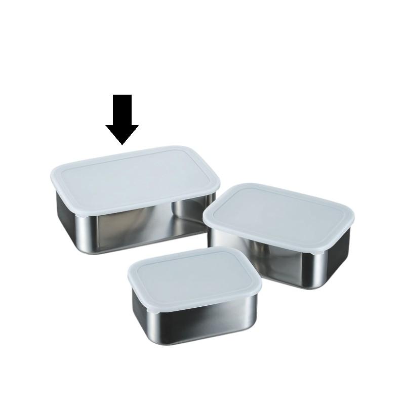 保存容器 18-8キッチンバット深型密閉式(PE蓋付) 大