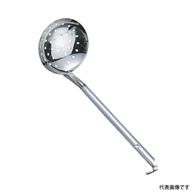 調理道具 エコクリーン 18-8レードル柄お玉穴明 90cc