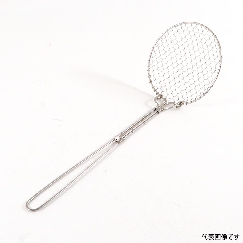 揚げ物用品 18-8手編亀甲目かす揚 丸平