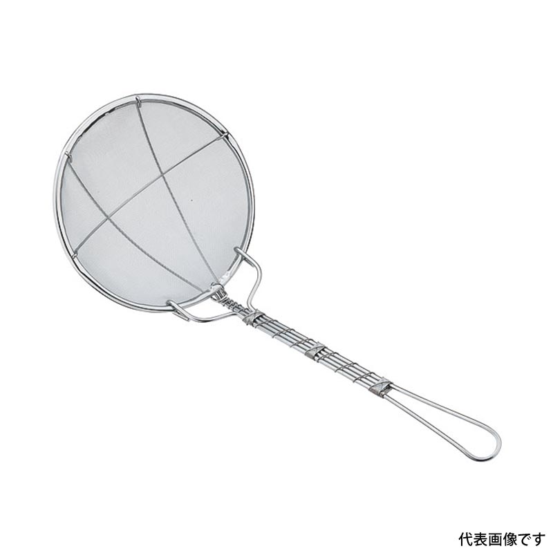 揚げ物用品 18-8強力プレス丸カス揚 細目 15cm