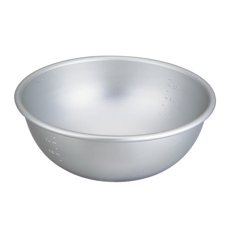 調理用品 アルマイトボール 33cm目盛付(8.0L) 中尾アルミ製作所