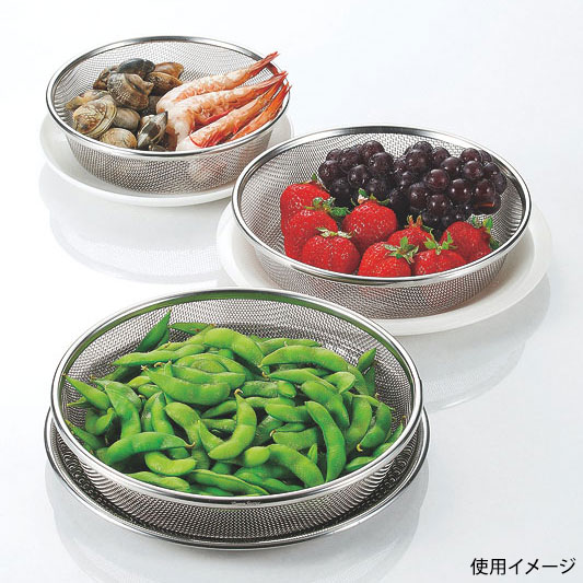 調理用品 TS 頑丈なザル 浅型 22cm 37341