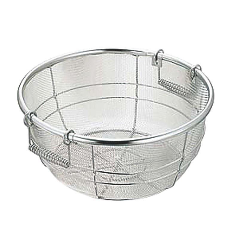 調理用品 18-8揚げザル(手付)31cm