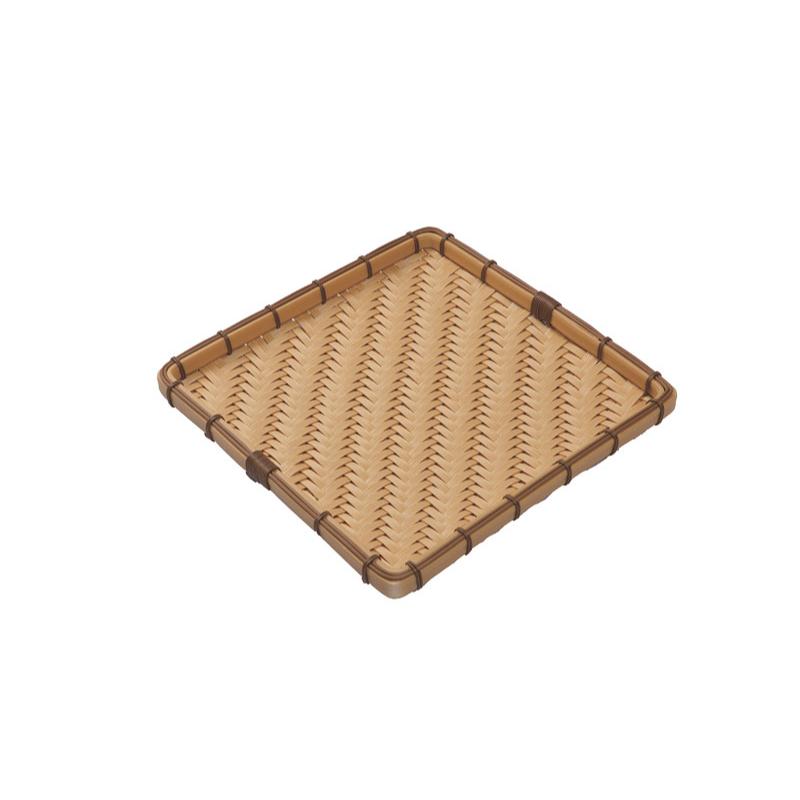 調理用品 PPラタン 竹タイプ AJIRO 角型 浅ざる 30型OT-300-AJ