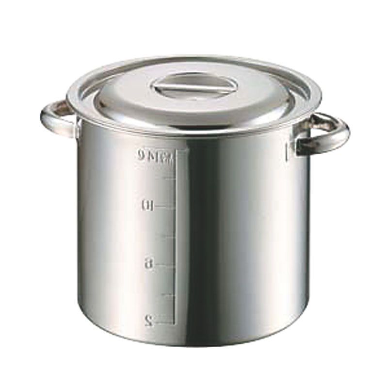 AG モリブデン目盛付寸胴鍋 36cm(36.0L) 赤川器物製作所
