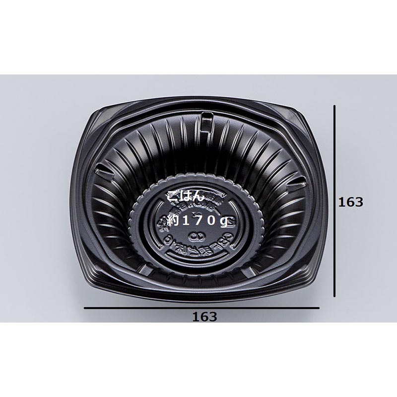 どんぶり容器 CBFまど味16 黒 本体 シーピー化成