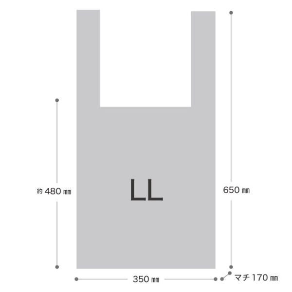 レジ袋 フレンチフロストレジバッグ-LL(100枚) ヘッズ