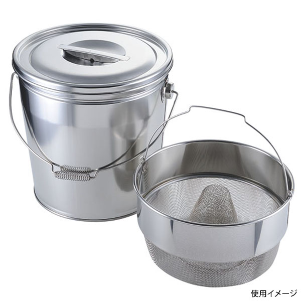18-8バケットIIとんがり 荒目 15L V-1312C ミネックスメタル
