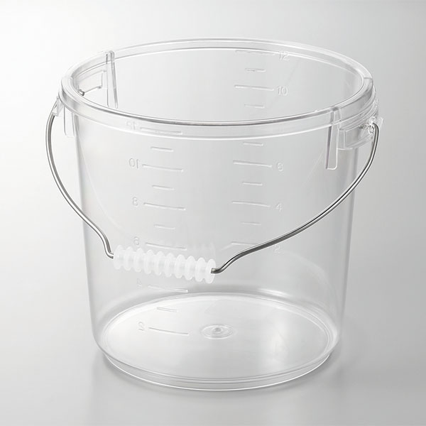 ペール エンテック ポリカバケツ10L PO-24A 透明 本体 エンテック