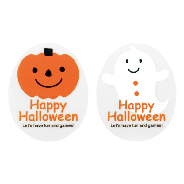 ハロウィン透明シール(100枚) ヘッズ