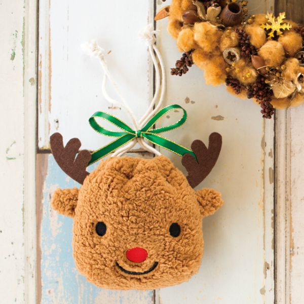 袋 クリスマストナカイ巾着バッグ-S(10枚) ヘッズ