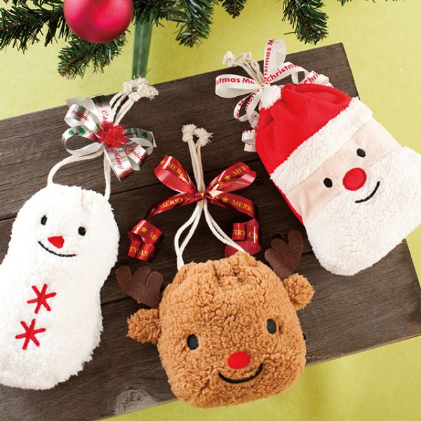 袋 クリスマストナカイ巾着バッグ-S(10枚) ヘッズ
