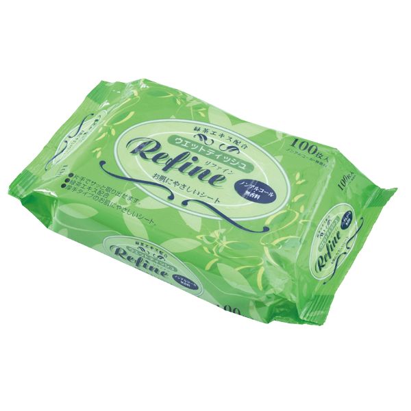 ウェットティッシュ H-17 リファイン 緑茶エキス配合 ウエットティッシュ(100枚) Life-do.Plus