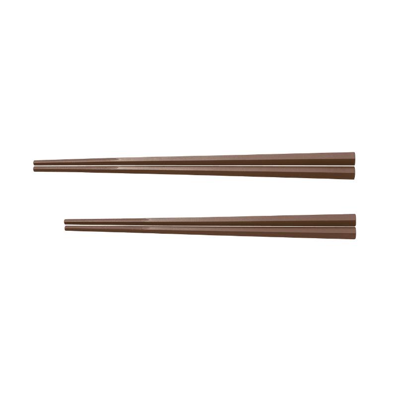 カトラリー PM-108 ぐる麺箸 23cm 茶