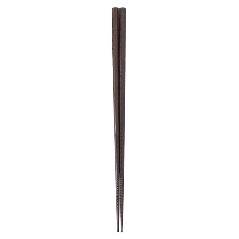 カトラリー PM-333 ダブルエンボス麺箸 茶30cm