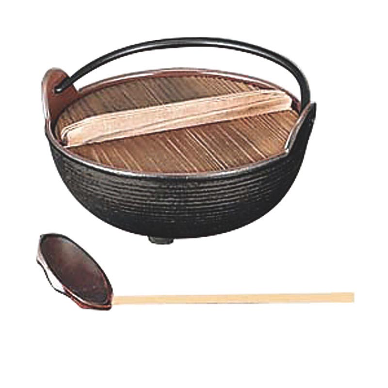 テーブル用品 五進 鉄田舎鍋(内茶ホーロー) 30cm E-16