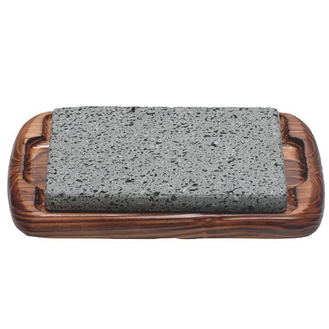 ステーキ関連用品 富士溶岩・石焼セット(大)ナチュラルSA-51
