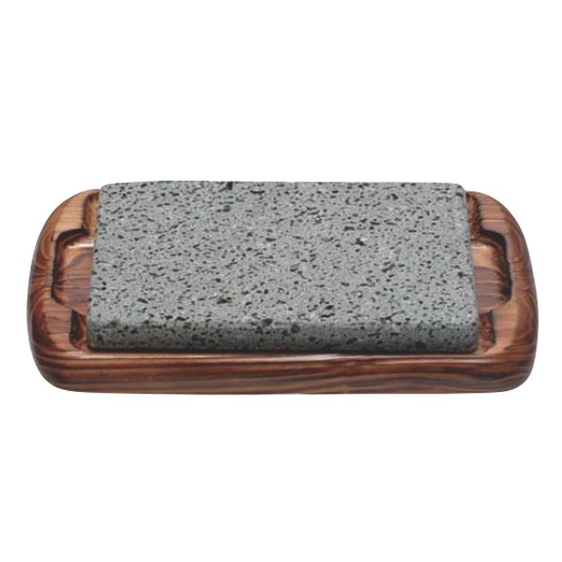 ステーキ関連用品 富士溶岩・石焼セット(小)ブラックSA-56