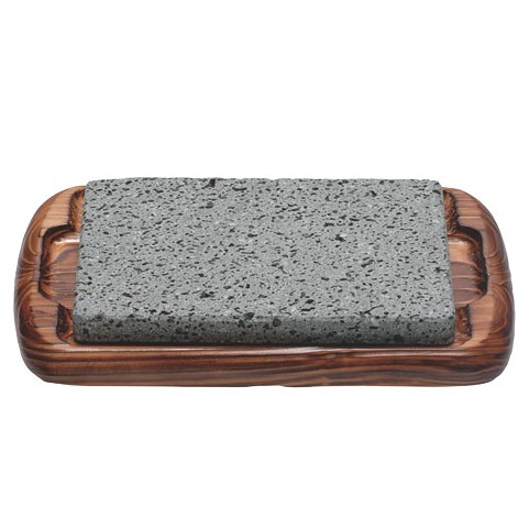 ステーキ関連用品 富士溶岩・石焼セット(大)ブラックSA-54