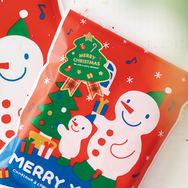 ミニサンタリボン型ギフトシール ツリー(100枚) ヘッズ