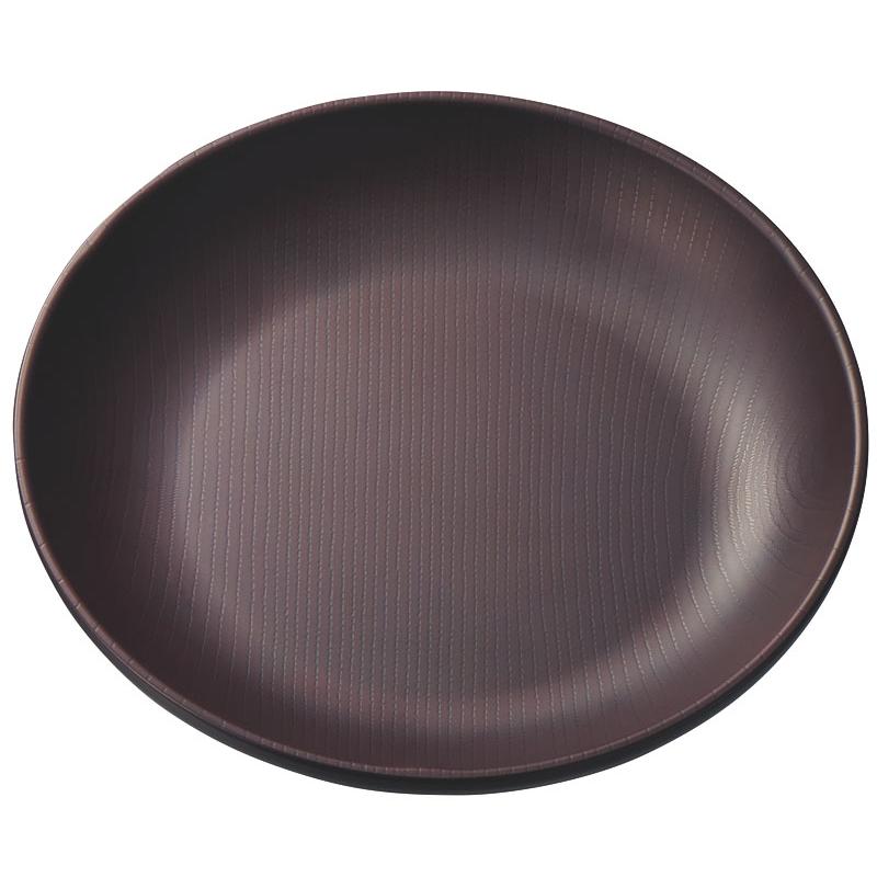 メラミン食器 ウォールナ 21cmプレート ダークブラウン WD-10-DBR
