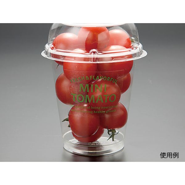 PSミニトマトカップ用透明ラベル 緑