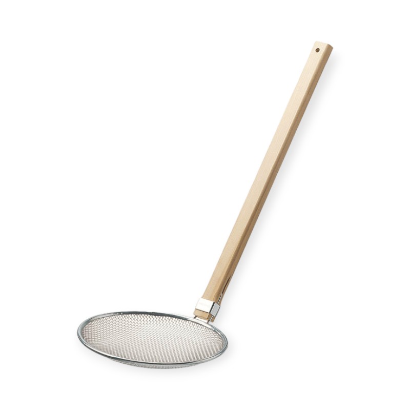 調理用品 TS 木柄そば揚 厚網 21cm 10141
