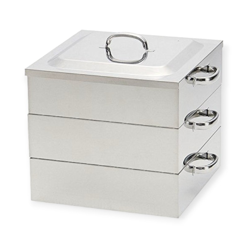 調理用品 電磁用角蒸器 2段 36cm