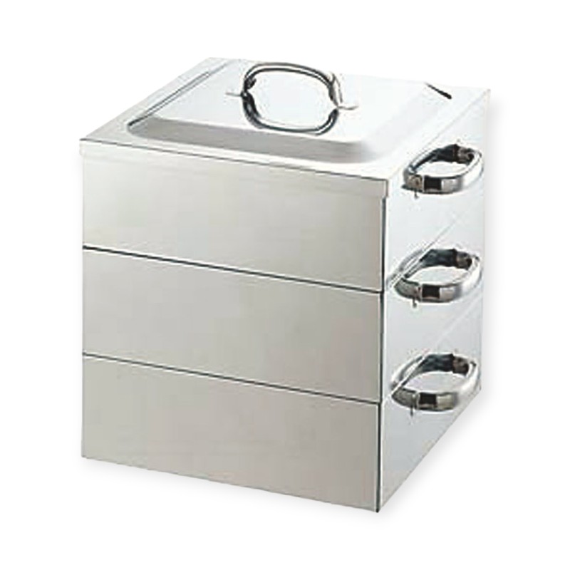 調理用品 PE 18-8業務用角蒸器 2段 60cm