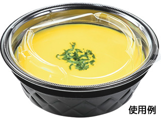 スープ容器 MFP丸カップ130(48)R 本体 黒 エフピコ