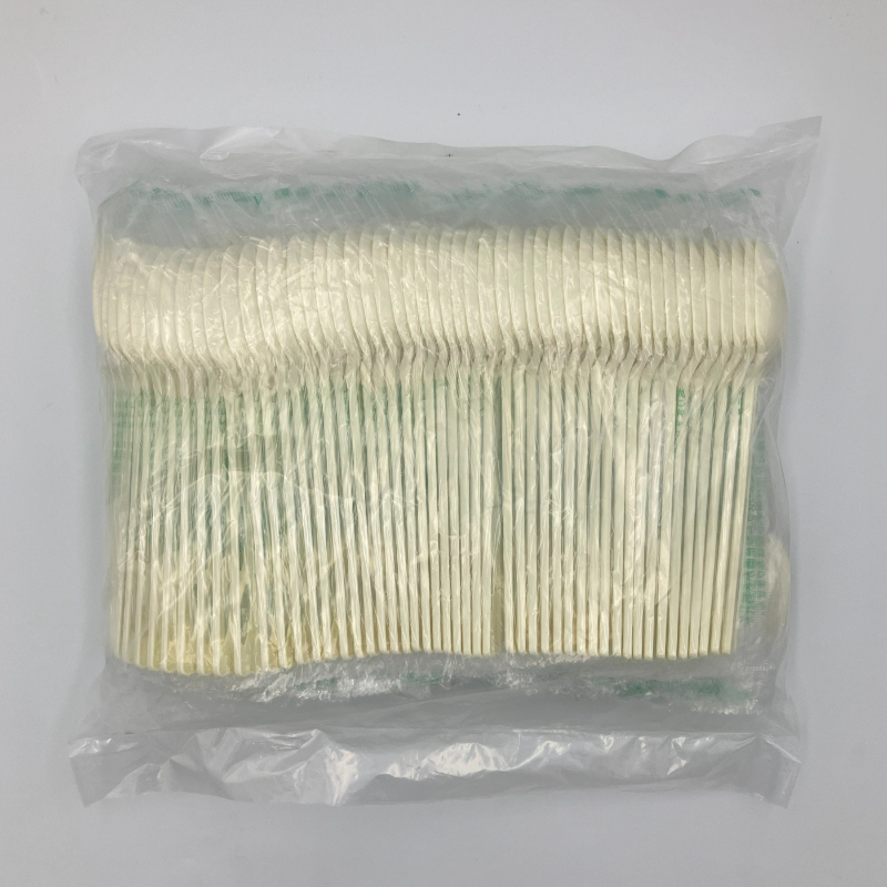 使い捨てカトラリー スプーン 単袋 乳白 160mm 100本入