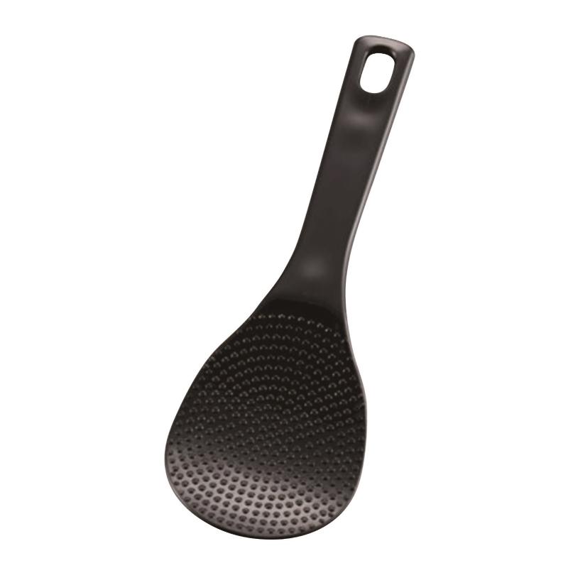 調理用品 158AB ポコポコしゃもじ24cm(黒)ヘッター付 エンテック