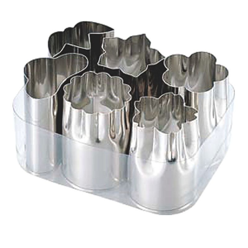 (S) 18-8野菜抜型 6PC 大 No.131 霜鳥製作所