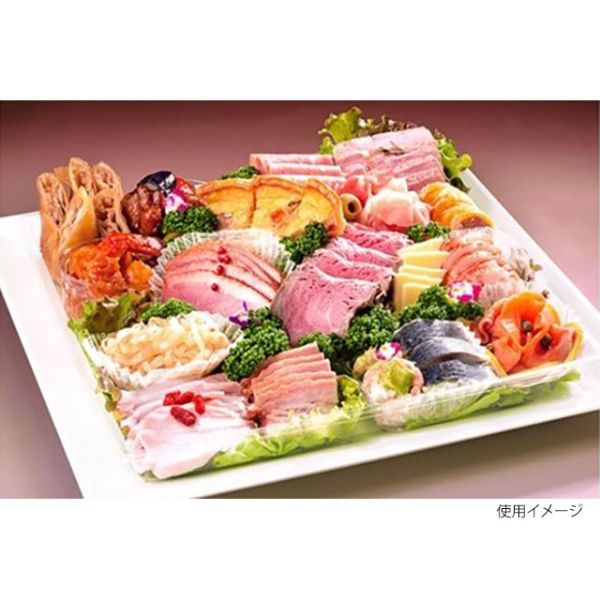 寿司容器 角皿(30)白磁 ニシキ