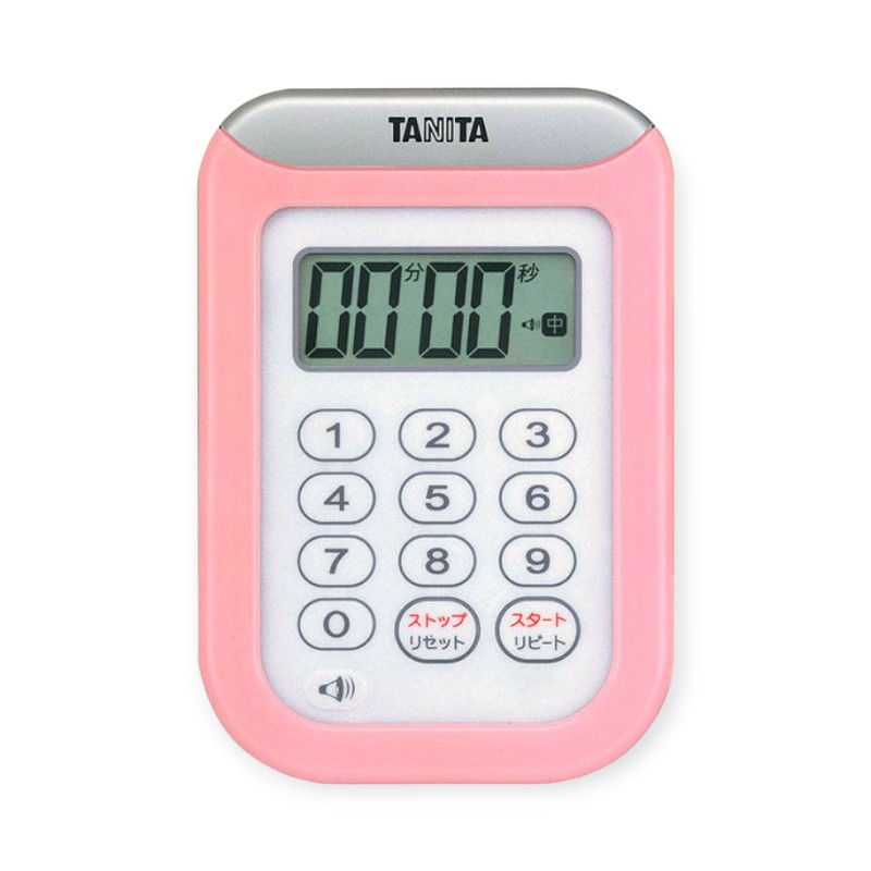 調理道具 タニタ TD-378-PK(ピンク) 丸洗いタイマー100分計