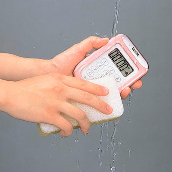 調理道具 タニタ TD-378-PK(ピンク) 丸洗いタイマー100分計