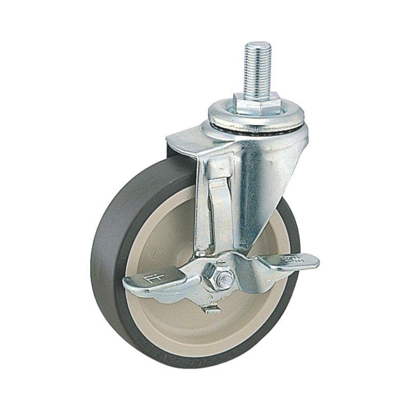 店舗備品 弁慶シェルフワゴン ウレタンキャスター ストッパー付φ125mm