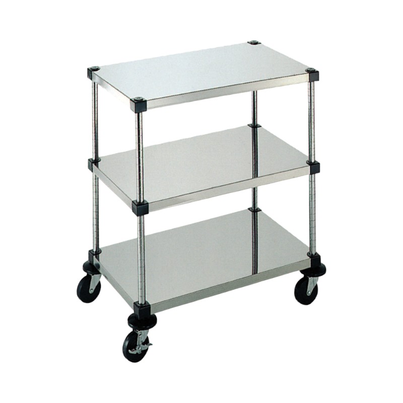 店舗備品 弁慶シェルフワゴン 3段 4-3-3B-10