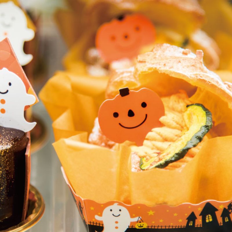 スウィーツ用品 ハロウィンケーキピック カボチャ-1(100枚) ヘッズ