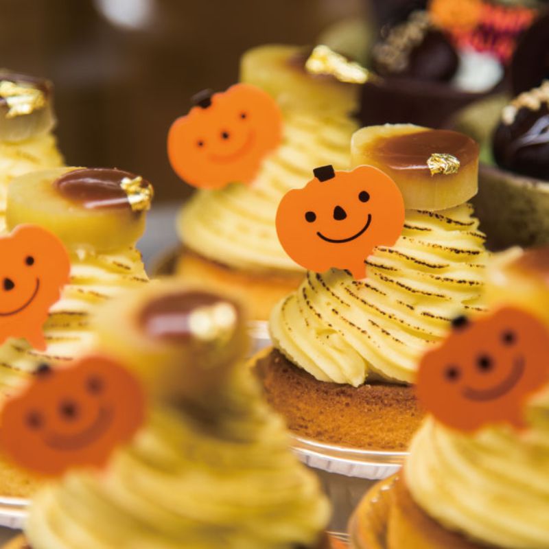 スウィーツ用品 ハロウィンケーキピック カボチャ-1(100枚) ヘッズ