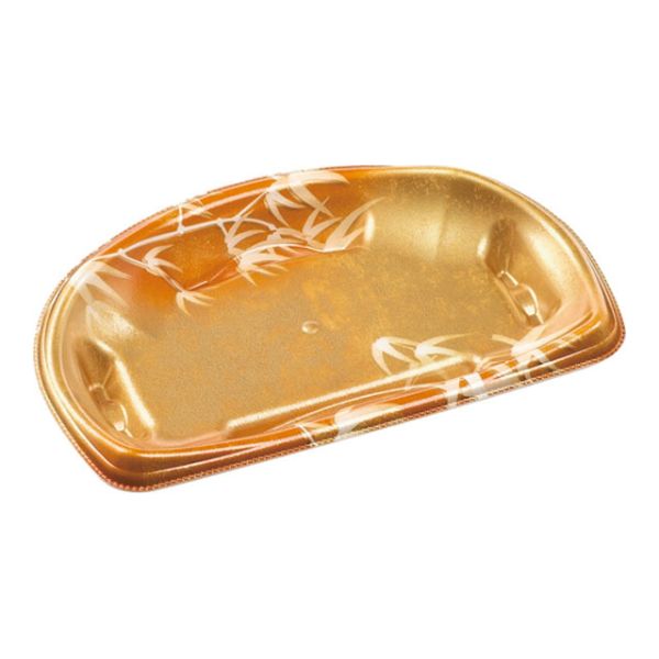 刺身・鮮魚容器 エフピコ 半月皿20-12 本体 和歌オレンジ