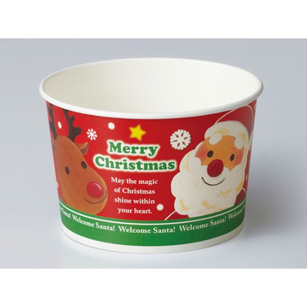 ケーキカップ XS801 ロールフリーカップ(ウェルカムサンタ) 天満紙器