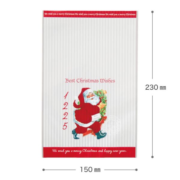 袋 クリスマスアンティークサンタ OPPギフトバッグ-3(50枚) ヘッズ