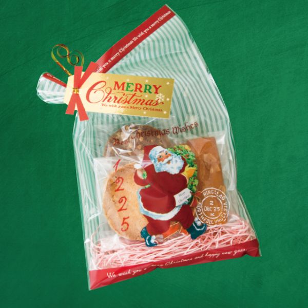 袋 クリスマスアンティークサンタ OPPギフトバッグ-3(50枚) ヘッズ