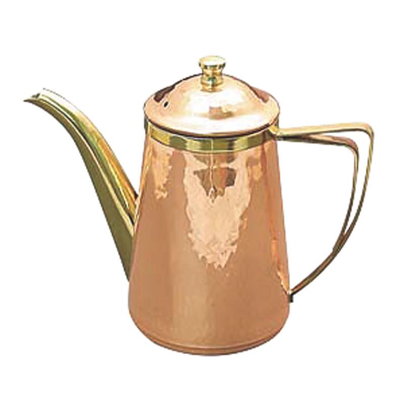 喫茶用品 銅槌目入コーヒーポット 5人用