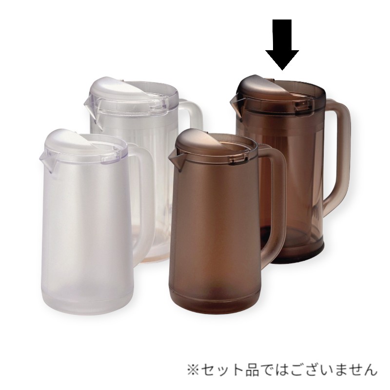 フロア用品 BK ポリカーボ ノンウェットピッチャーBタイプ スモークブラウン 1.7L